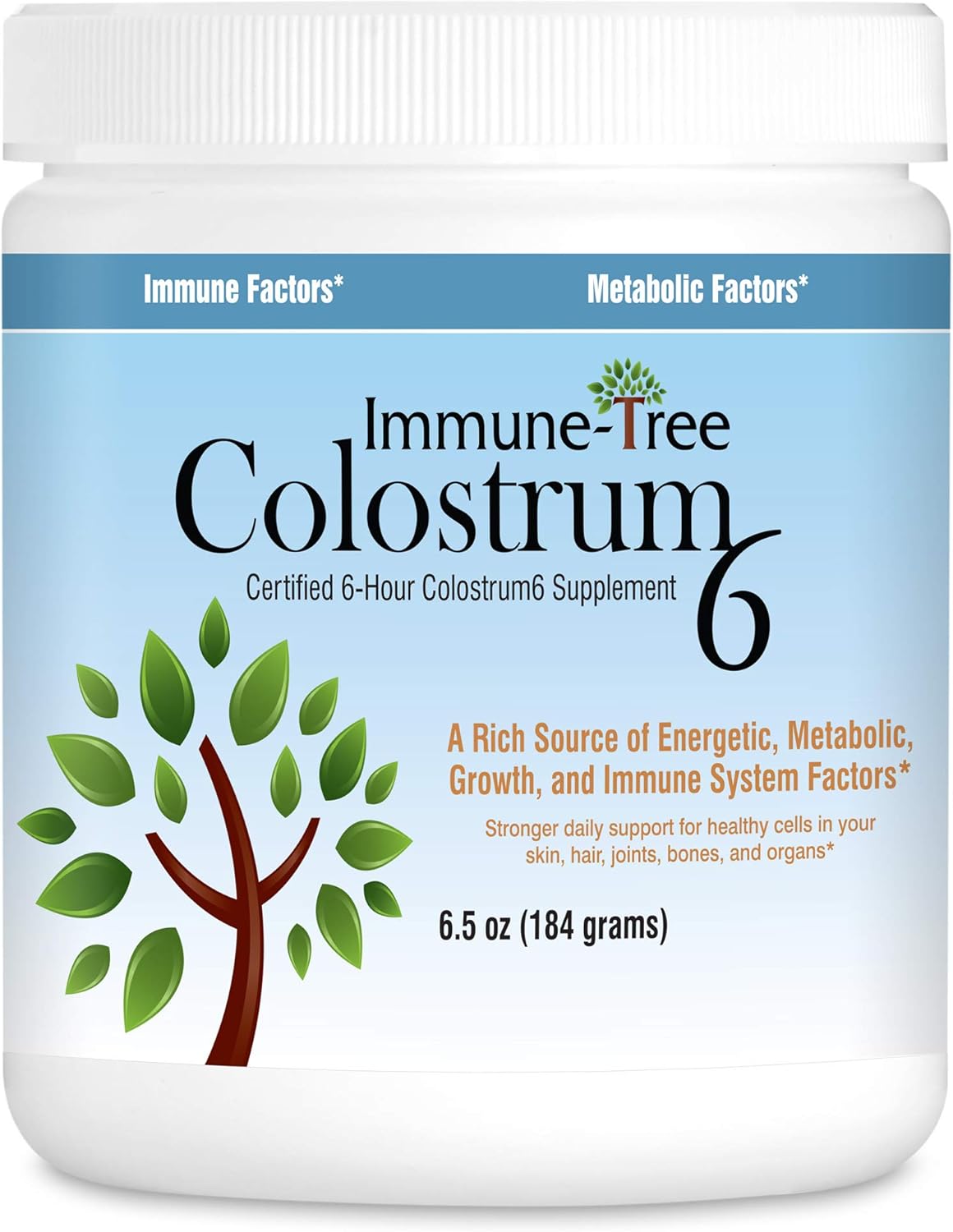Immune-Tree 100% Bovine Colostrum Powder, 120 Servings, 184 g
