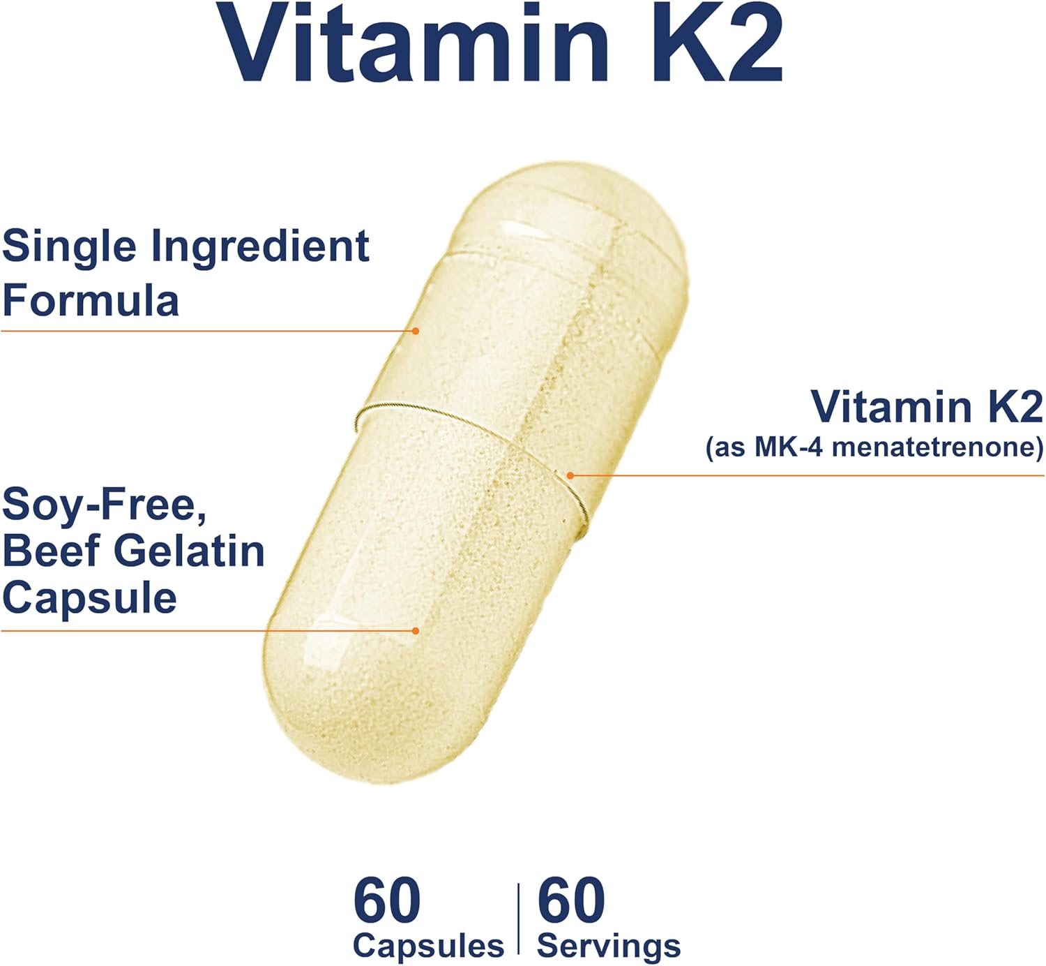 Carlson Vitamin K2, MK-4 (Menatetrenone) – 5 mg, 60 Capsules