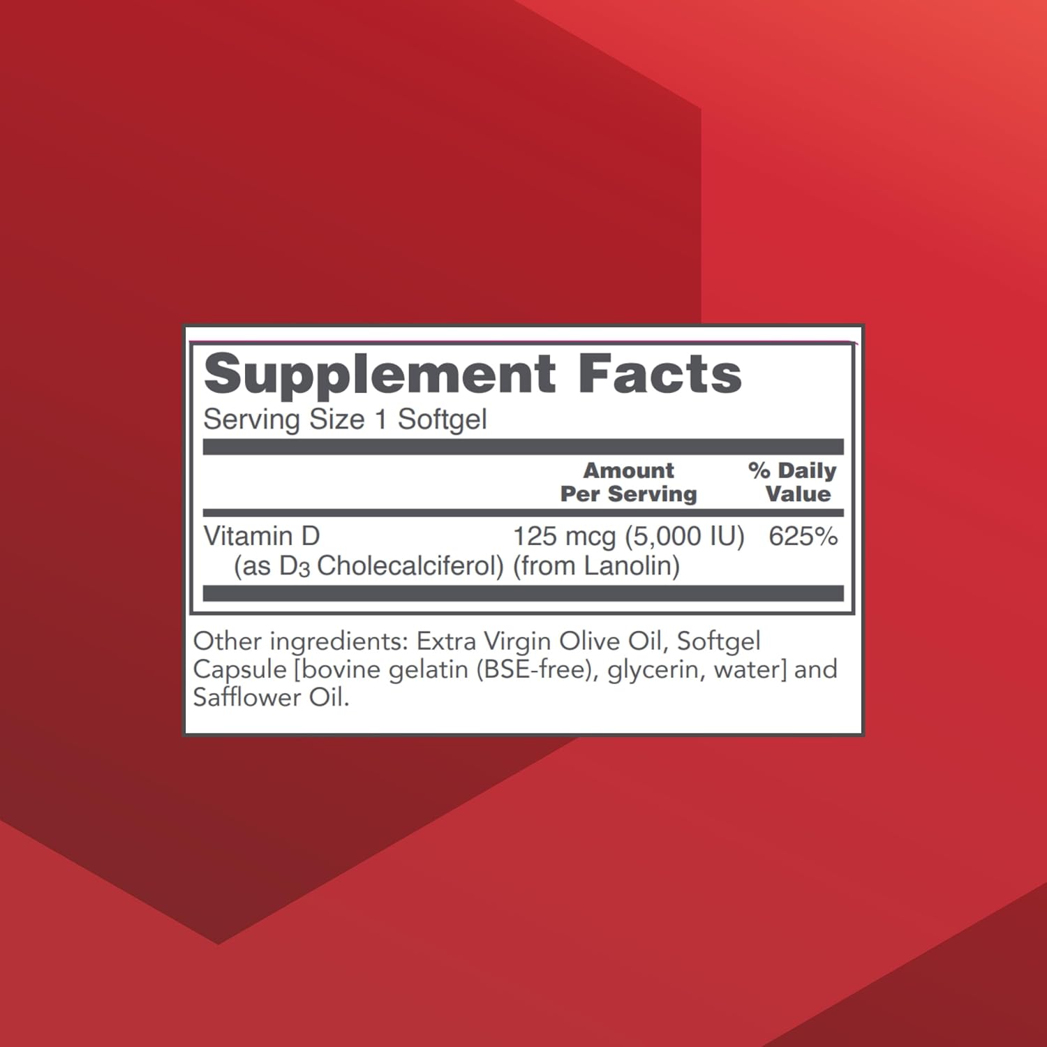 Protocol for Life Balance Vitamin D3 5000 IU - 120 Softgels
