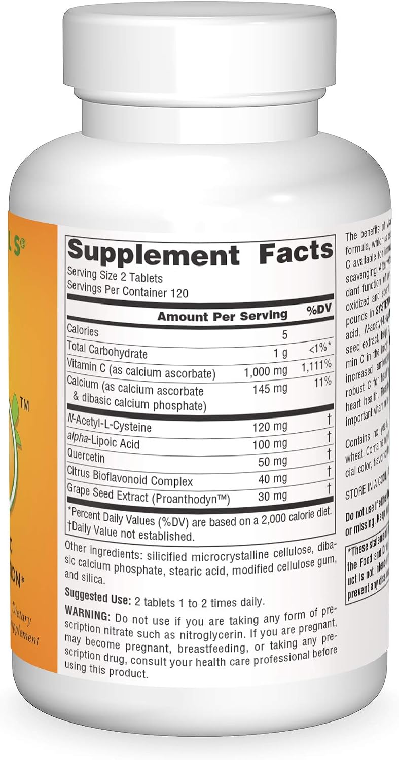 Source Naturals Systemic C, 500 mg - 240 Tablets