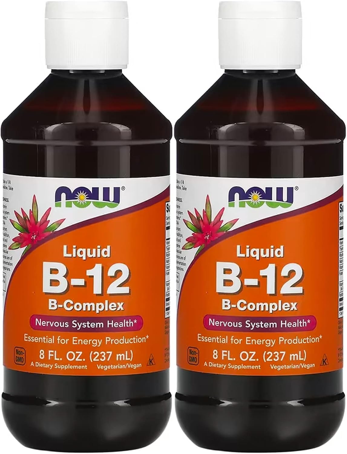 NOW Foods Vitamin B-12 Liquid, 8 oz (237 ml) (Pack of 2)