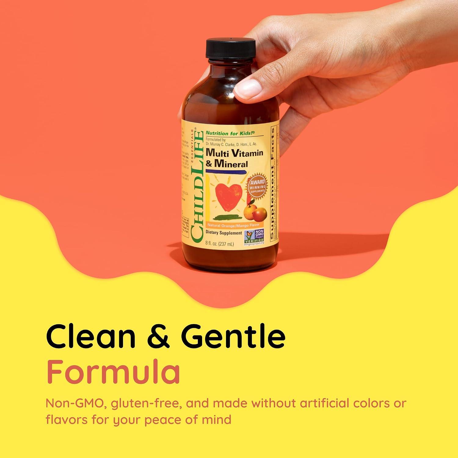 CHILDLIFE ESSENTIALS Kids Multivitamin & Mineral - Liquid Multivitamin for Toddlers & Children, Orange Mango Flavour