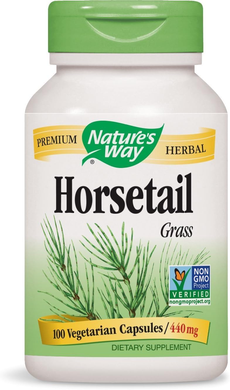 Nature's Way Horsetail Grass 400 mg, 100 Vegetarian Capsules (Pack of 4)