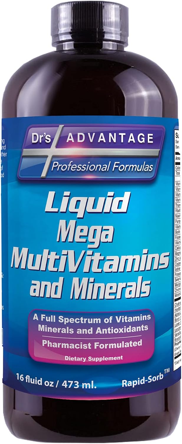 Liquid Mega MultiVitamins & Minerals - 16 oz (473 mL)