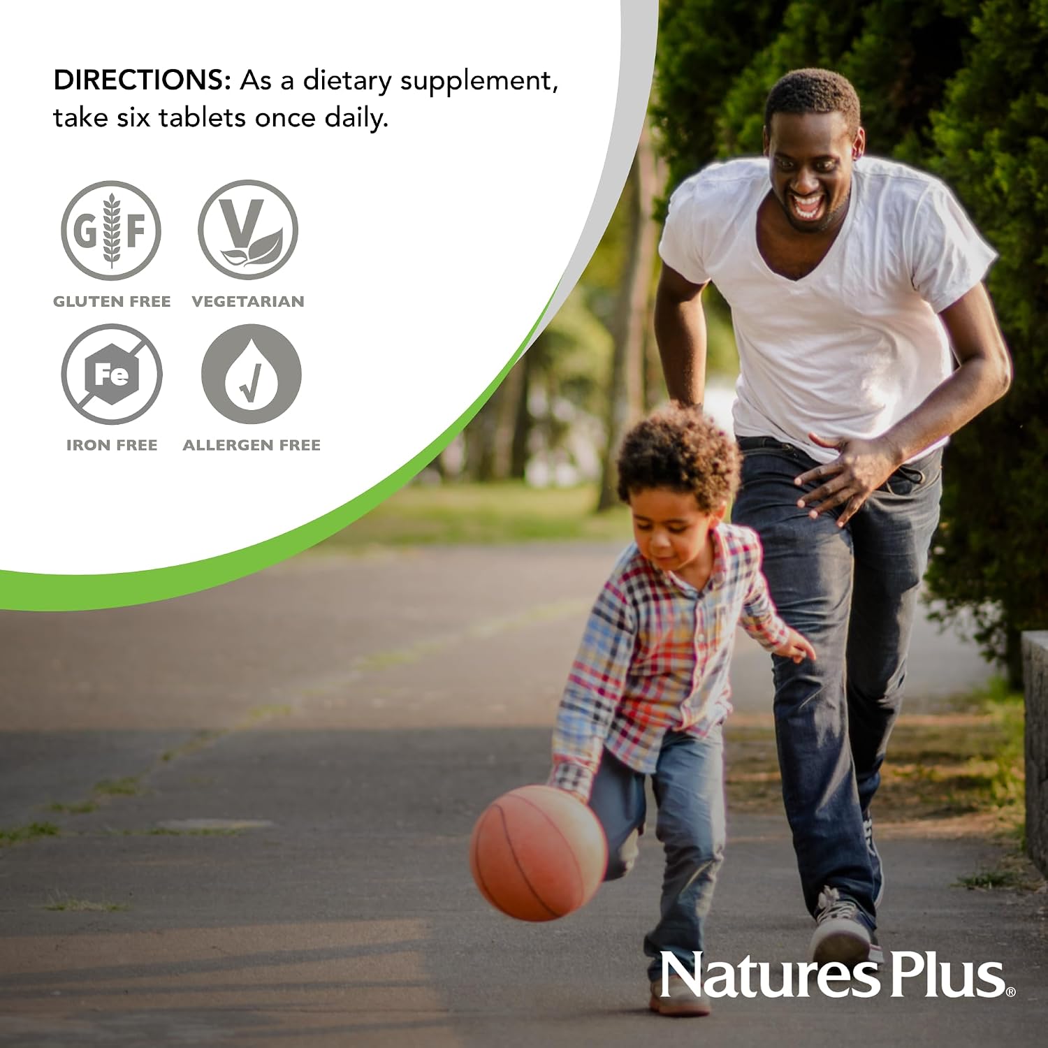 NaturesPlus Source of Life No Iron Multivitamin & Mineral Supplement - 180 Mini-Tabs