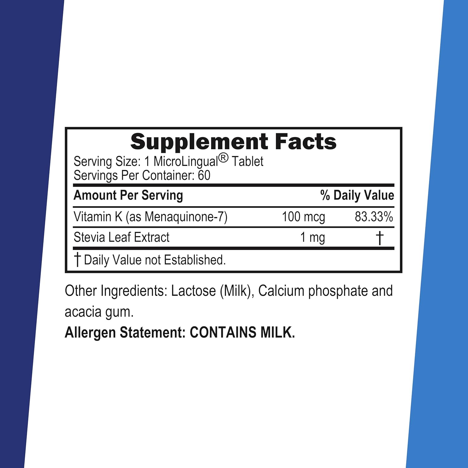 Superior Source Vitamin K2 MK-7 (Menaquinone-7) 100 mcg Sublingual Tablets – Bone and Heart Support – 60 Count