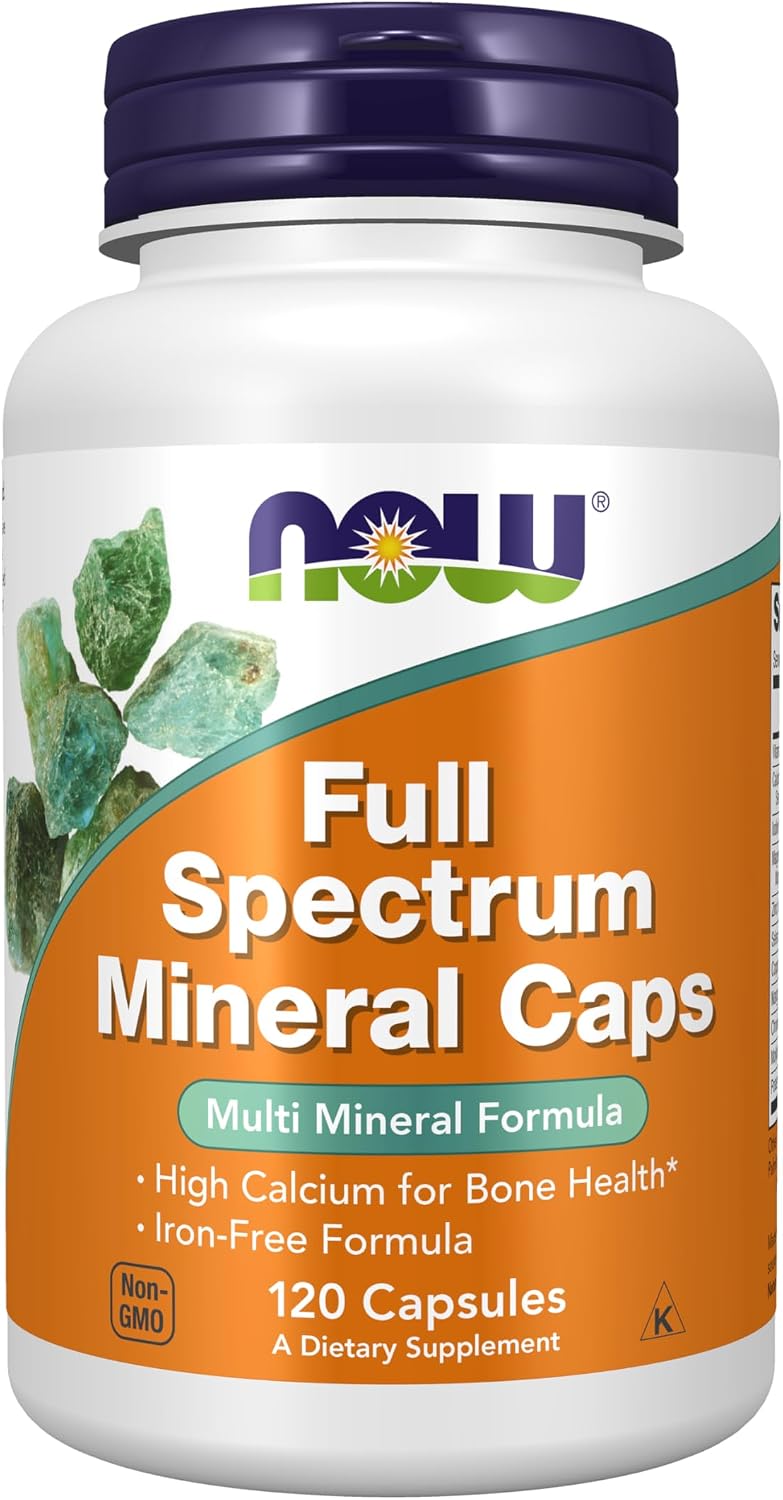 NOW Full Spectrum Mineral Caps, Multi-Mineral Formula, 240 Veg Capsules