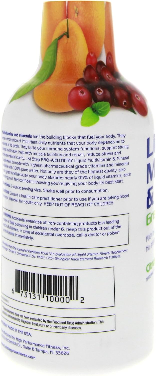 1st Step Pro-Wellness Liquid Multi-Vitamin and Mineral Supplement, Citrus Burst, 473 mL (16 oz) (Pack of 2) - görsel 6