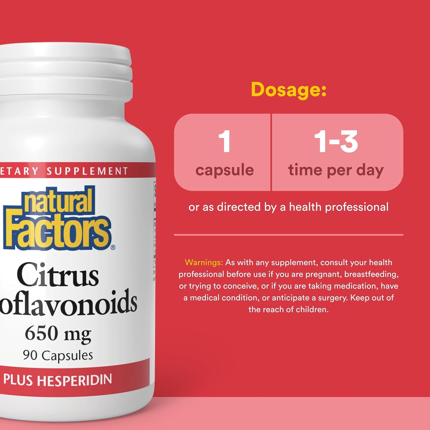 Natural Factors Citrus Bioflavonoids 650 mg - 90 Capsules