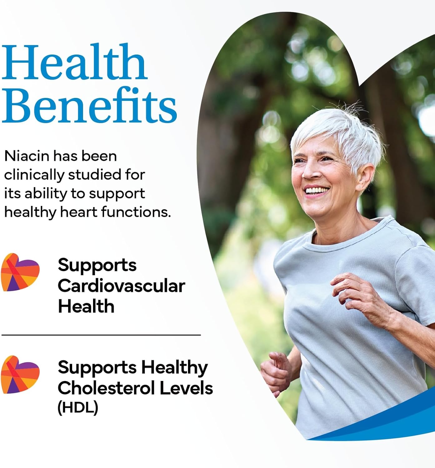 Slo-Niacin Slow Release Niacin 500mg – Vitamin B3 Supplement for Heart Health – 100 Tablets