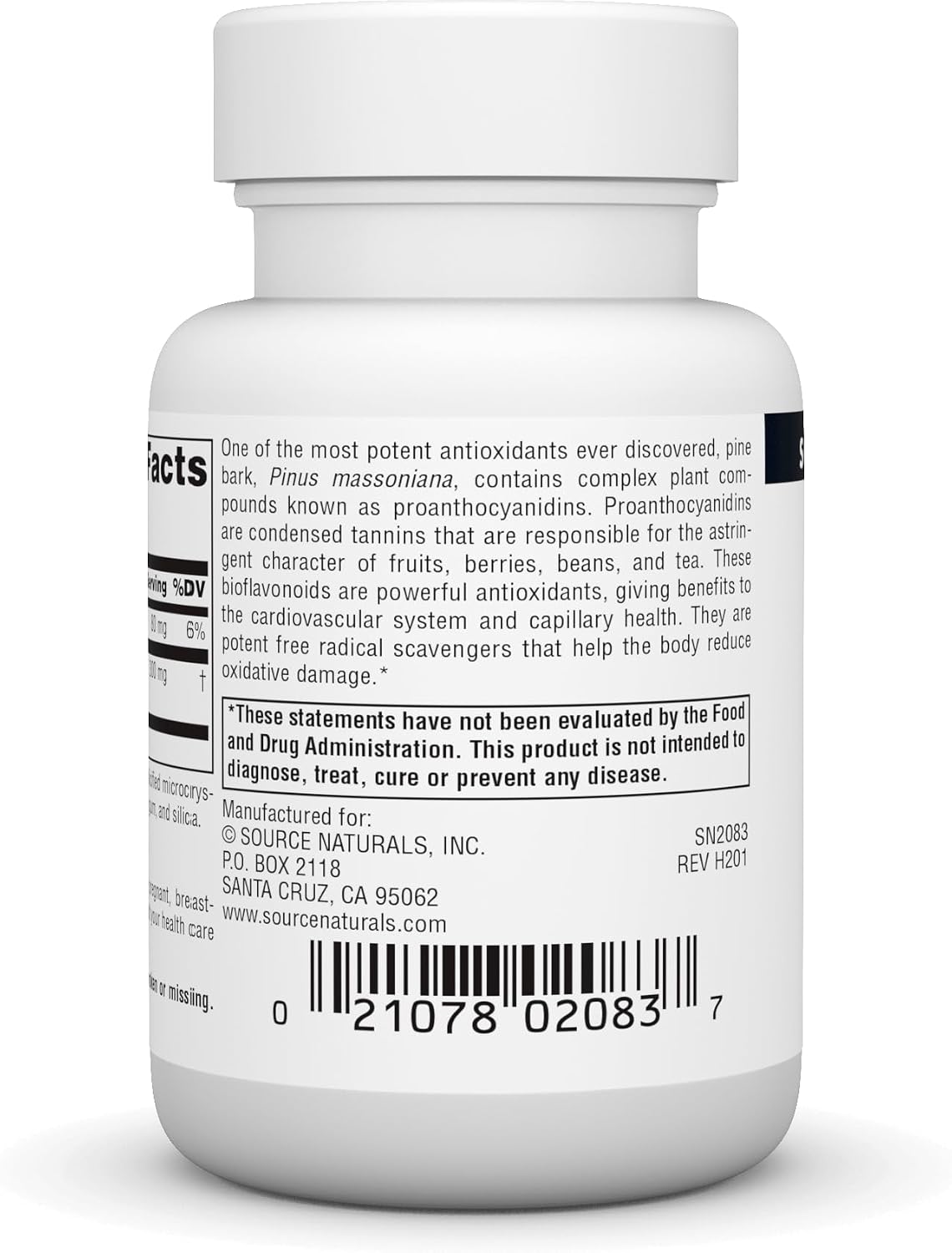 Source Naturals Pine Bark Extract 150mg - 60 Tablets - Multi System Antioxidant