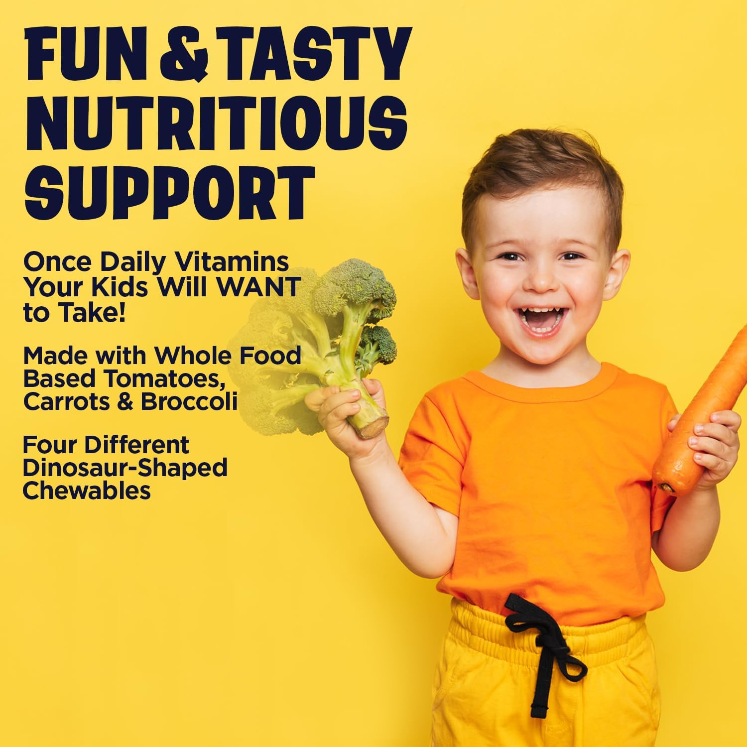 KAL MultiSaurus Kids Complete Multivitamin - Daily Multivitamin with Iron, Mixed Berry Flavour, 90 Chewables
