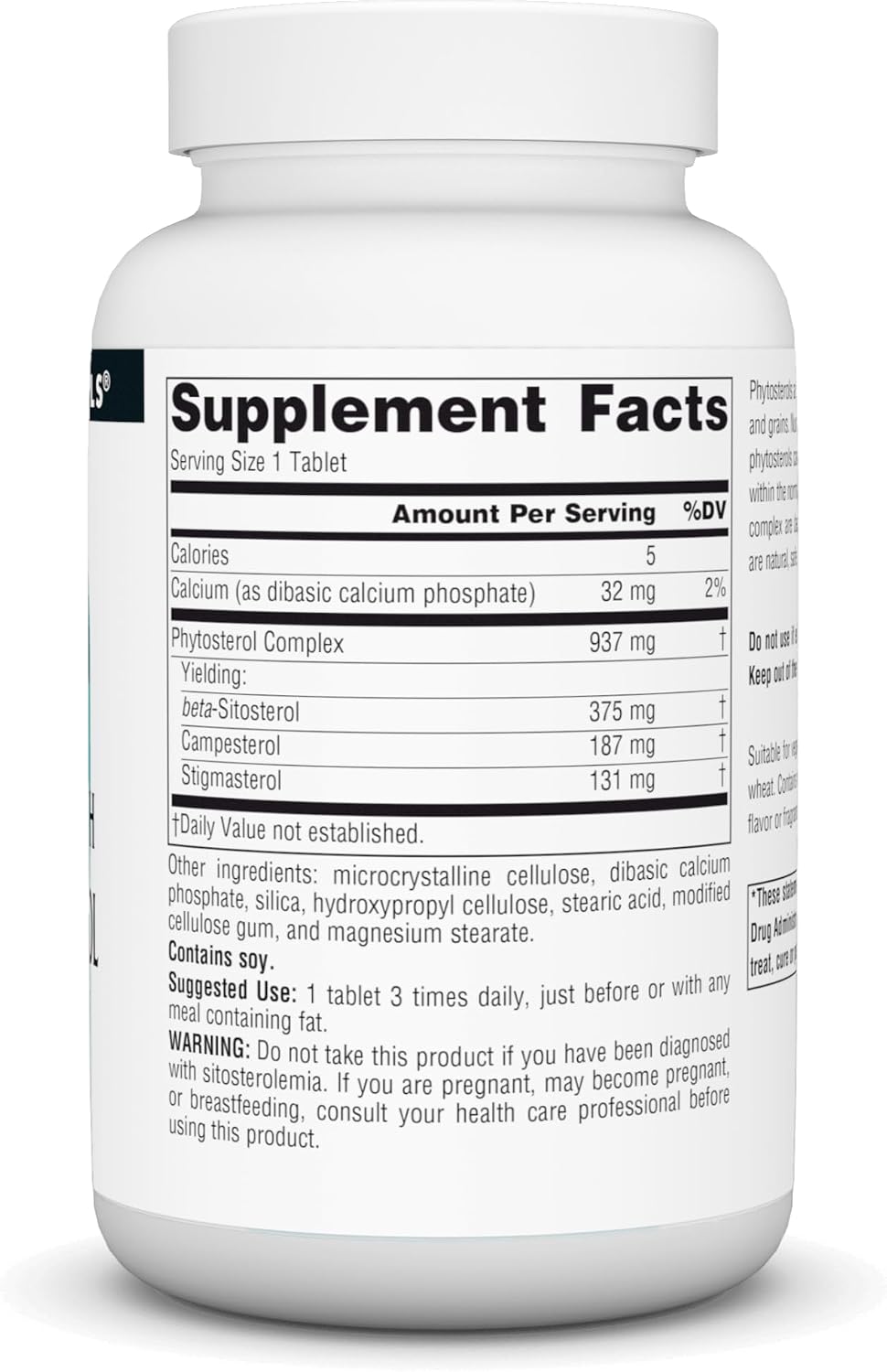 Source Naturals Mega Strength Beta Sitosterol 375 mg – 60 Tablets
