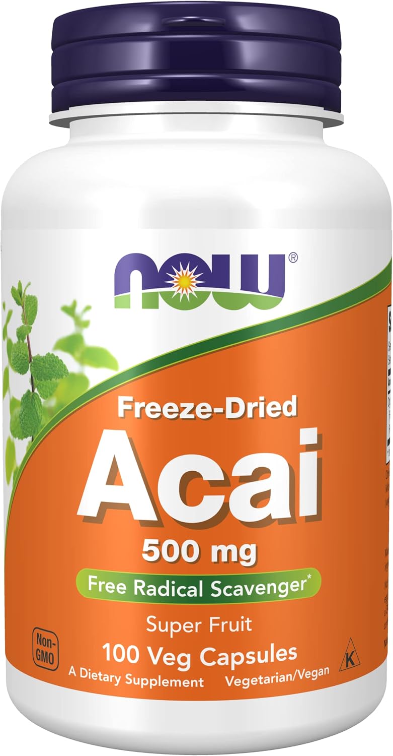 NOW Foods Organic Acai 500 mg 100 Veggie Caps