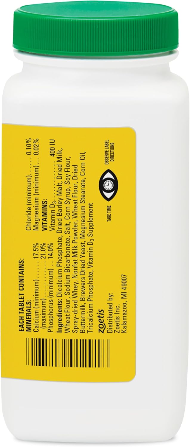 Pet-Cal Calcium, Phosphorus, and Vitamin D Supplement for Dogs & Cats - 60 Chewable Tablets