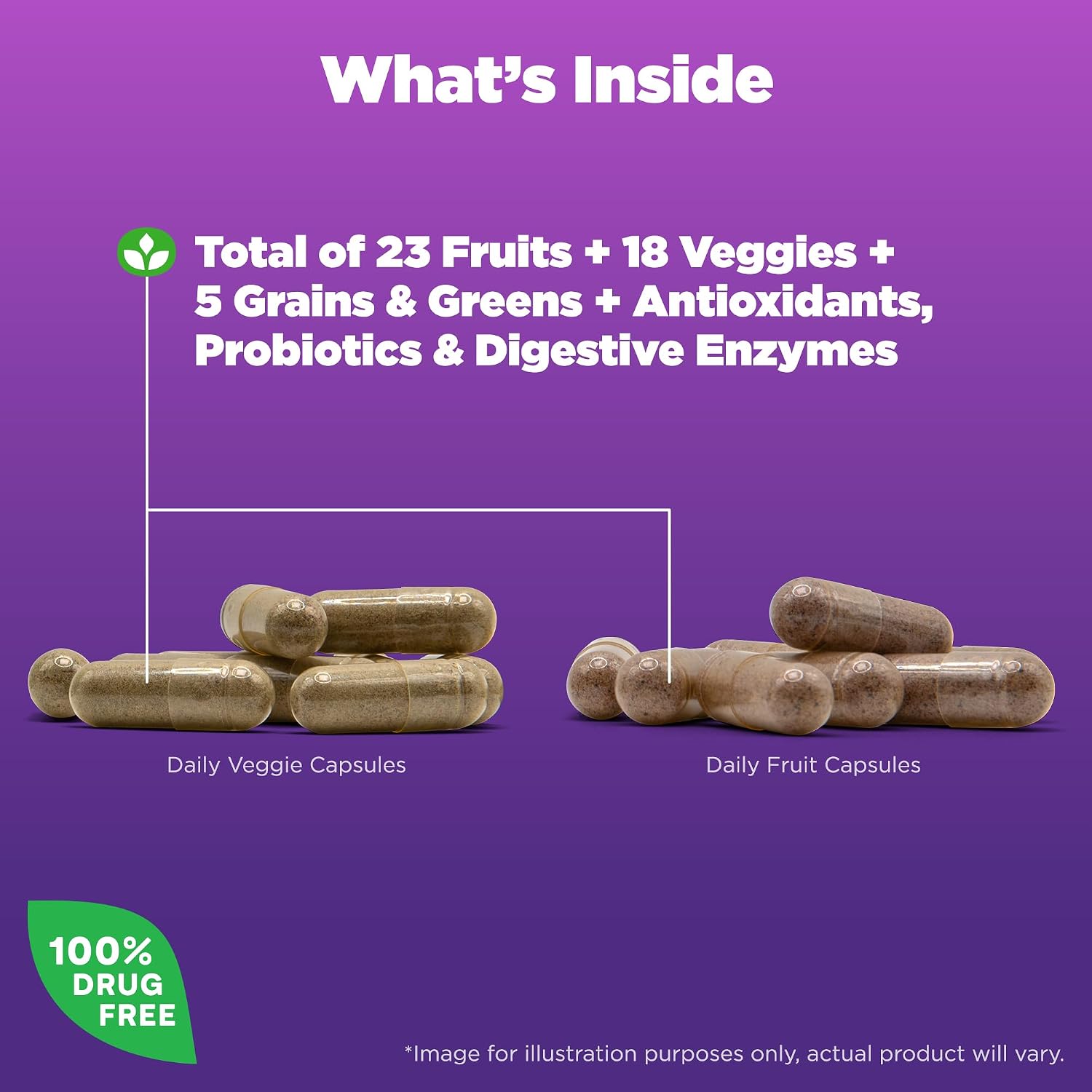 Natrol JuiceFestiv Daily Fruit & Veggie Supplement - 240 Capsules (60-Day Supply)