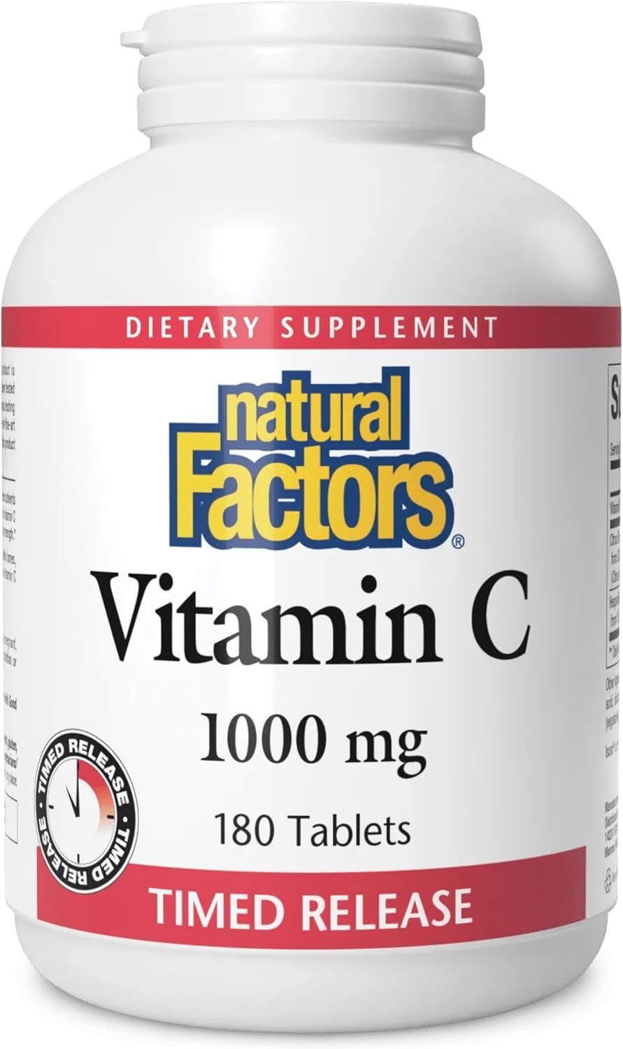 Natural Factors Vitamin C Time Release – 1000 mg, 180 Tablets