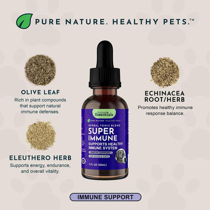 Animal Essentials Super Immune – Immune Support Supplement for Dogs and Cats (60 ml)
