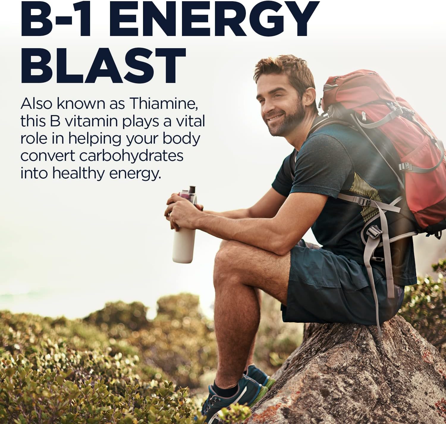 KAL Vitamin B1 100 mg – Thiamine for Energy, Metabolism, and Nervous System Health – 100 Tablets