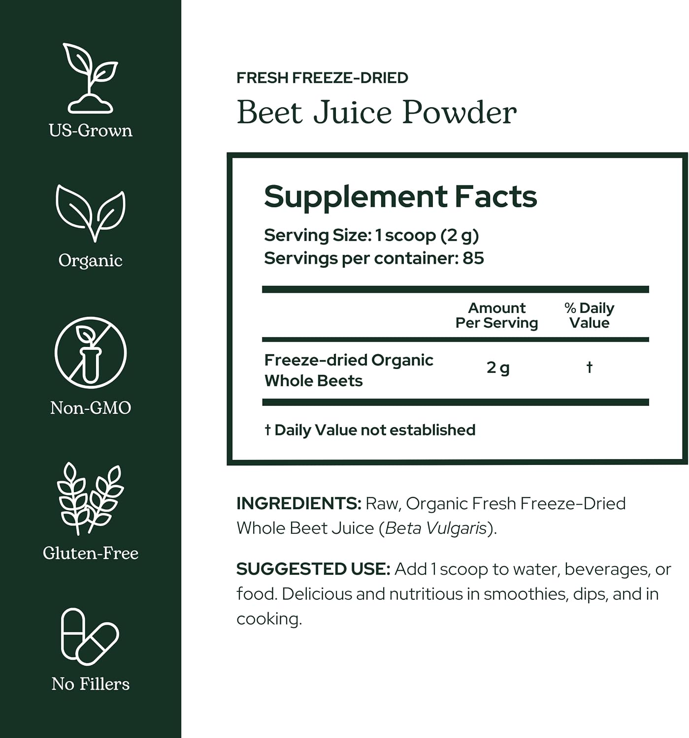 Eclectic Herb - Organic Beet Juice Powder | Stamina & Endurance | Cardiovascular Health, Circulation & Blood Pressure Support | Natural, Vegan, Non-GMO (90 g)