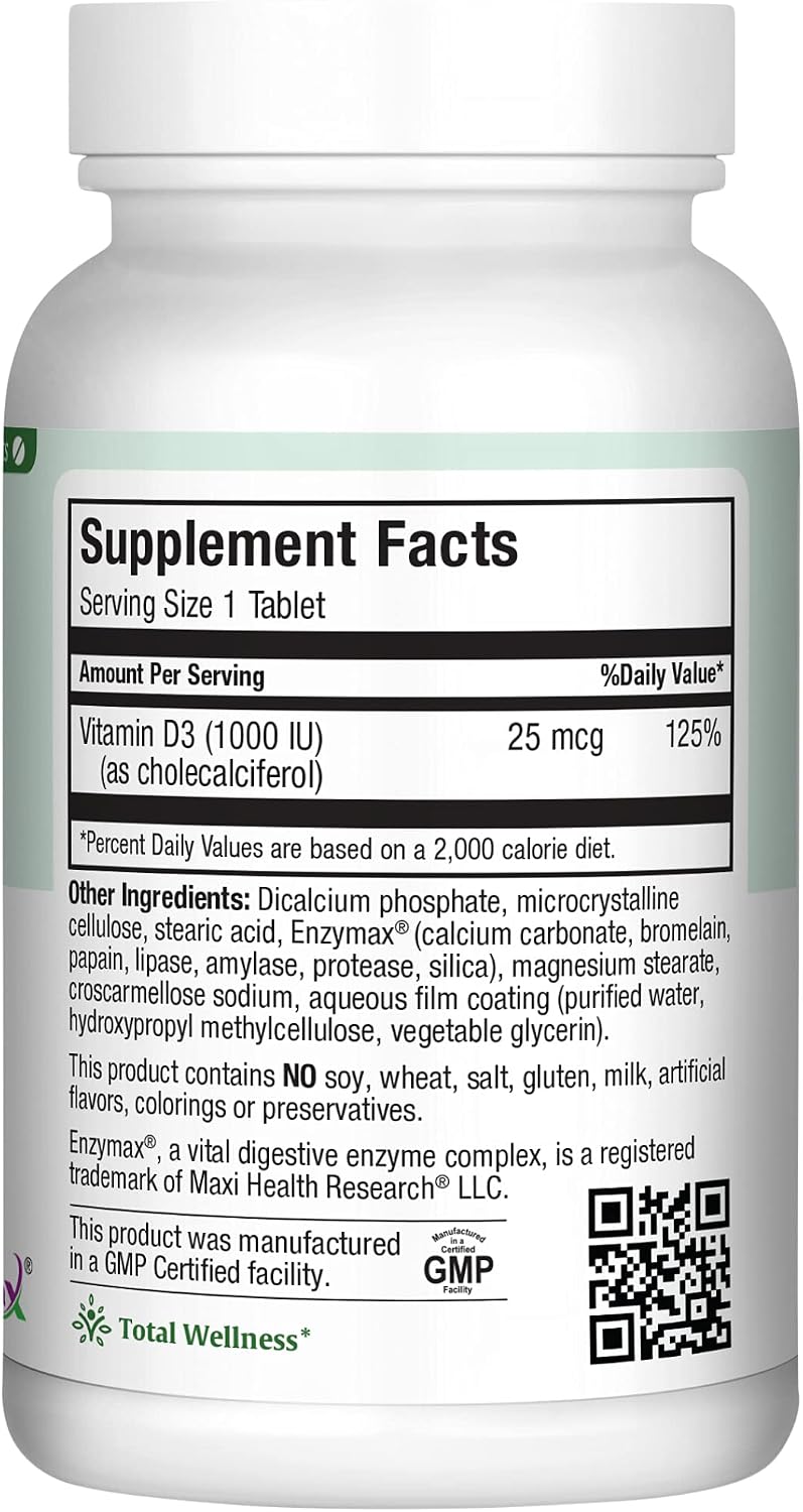 Maxi Health Vitamin D3 1000 IU – 90 Softgels