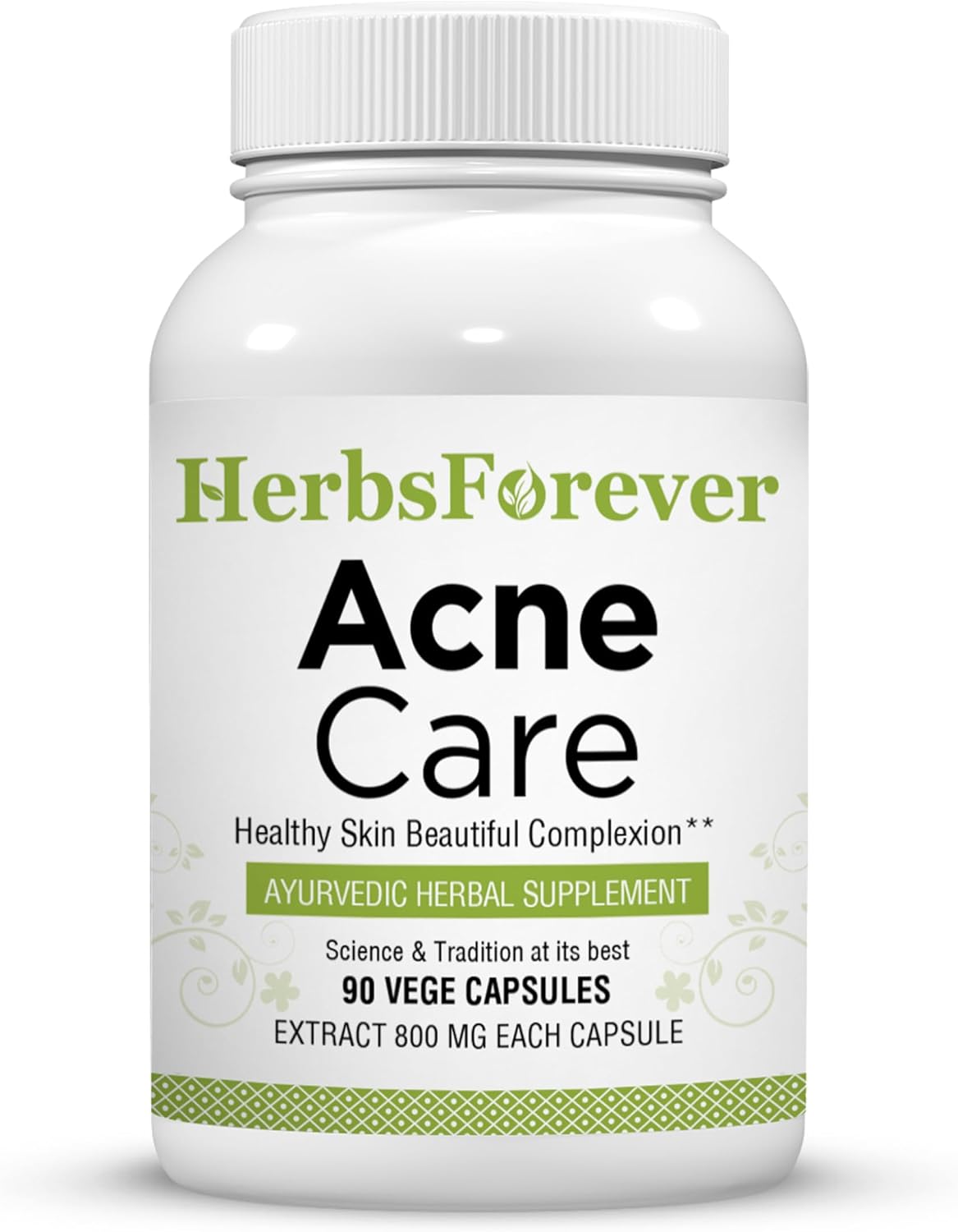 Acne Care ACNIL | Natural Herbal Supplement for Clear Skin, Healthy Complexion | 90 Vegetarian Capsules, 800mg Each | Ayurvedic Formula - görsel 1