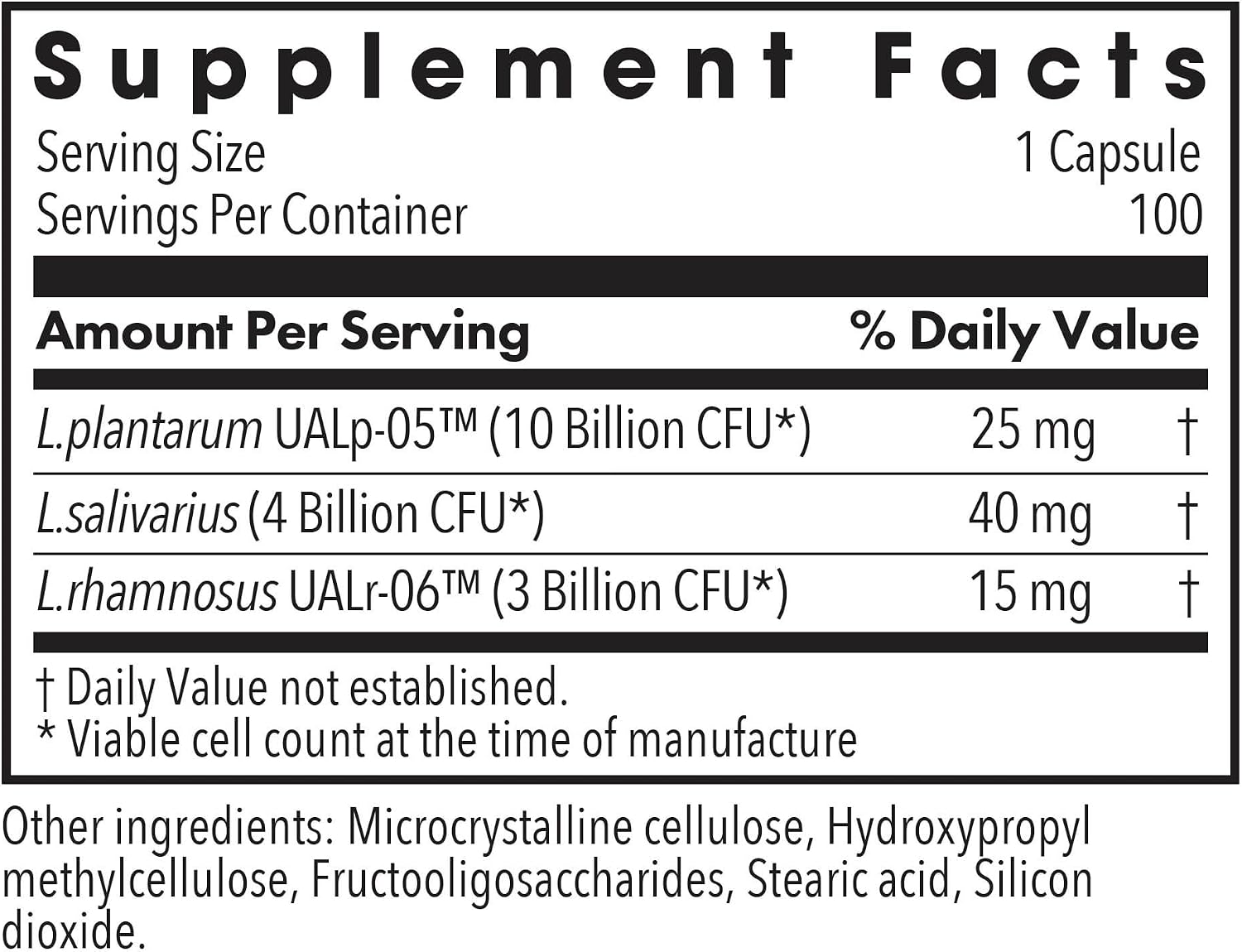 ARG Lactobacillus – Multi-Strain Probiotic Capsule – 100 Capsules - görsel 3