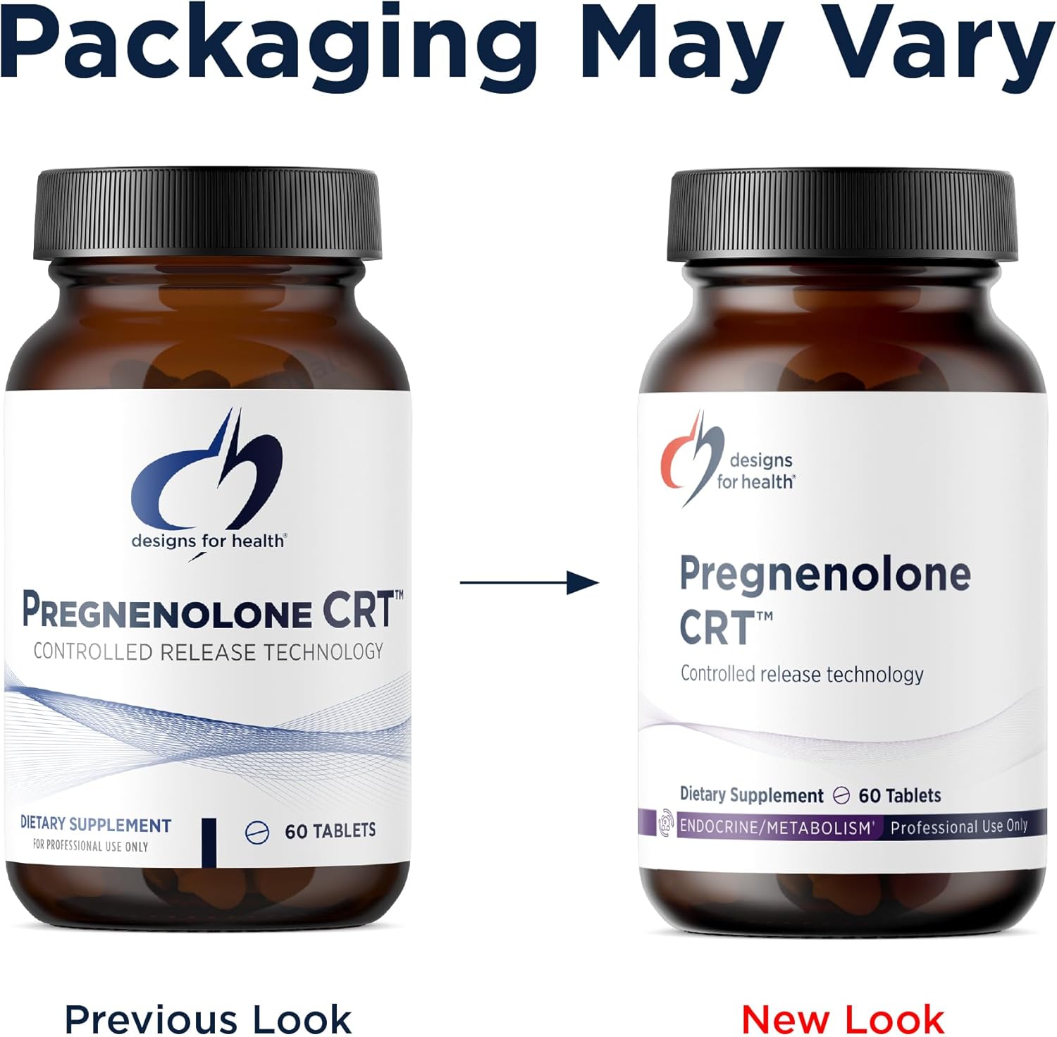Designs for Health Pregnenolone CRT - 30mg Controlled Release Pregnenolone (10-12 Hour) - Hormone Precursor for Men and Women - Vegan + Non-GMO (60 Tablets)