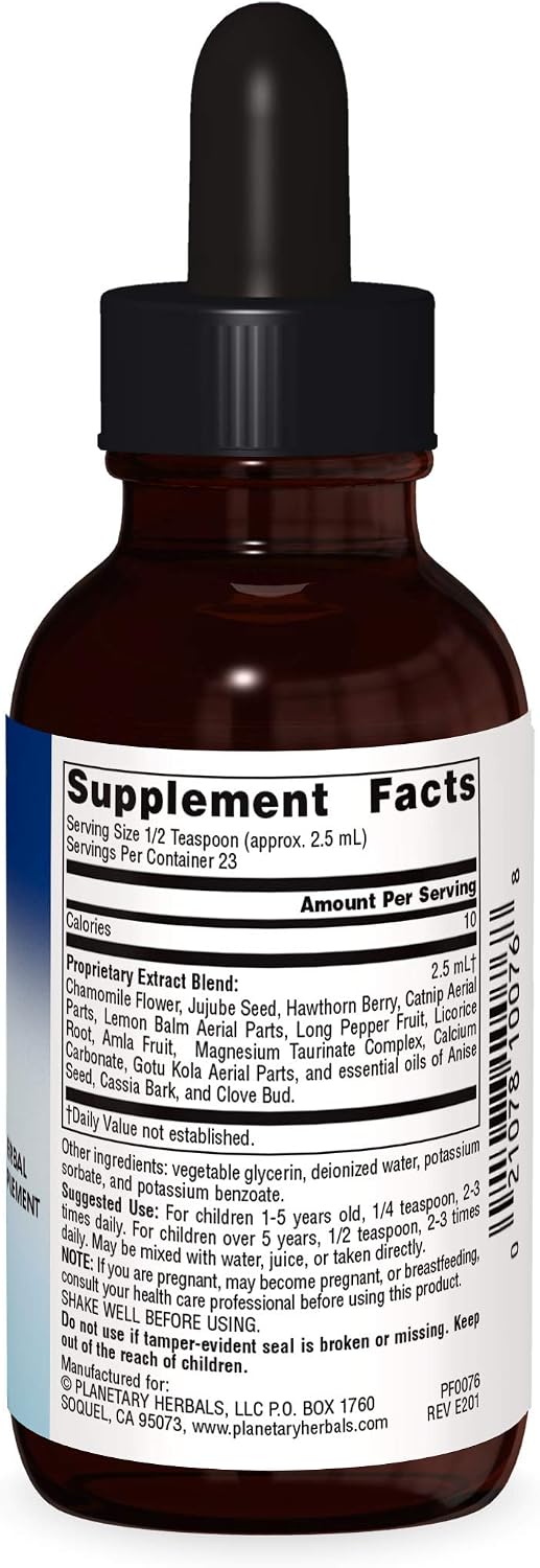 Planetary Herbals Calm Child – Herbal Syrup for Calm, Focussed Attention – 2 fl oz (60 ml)