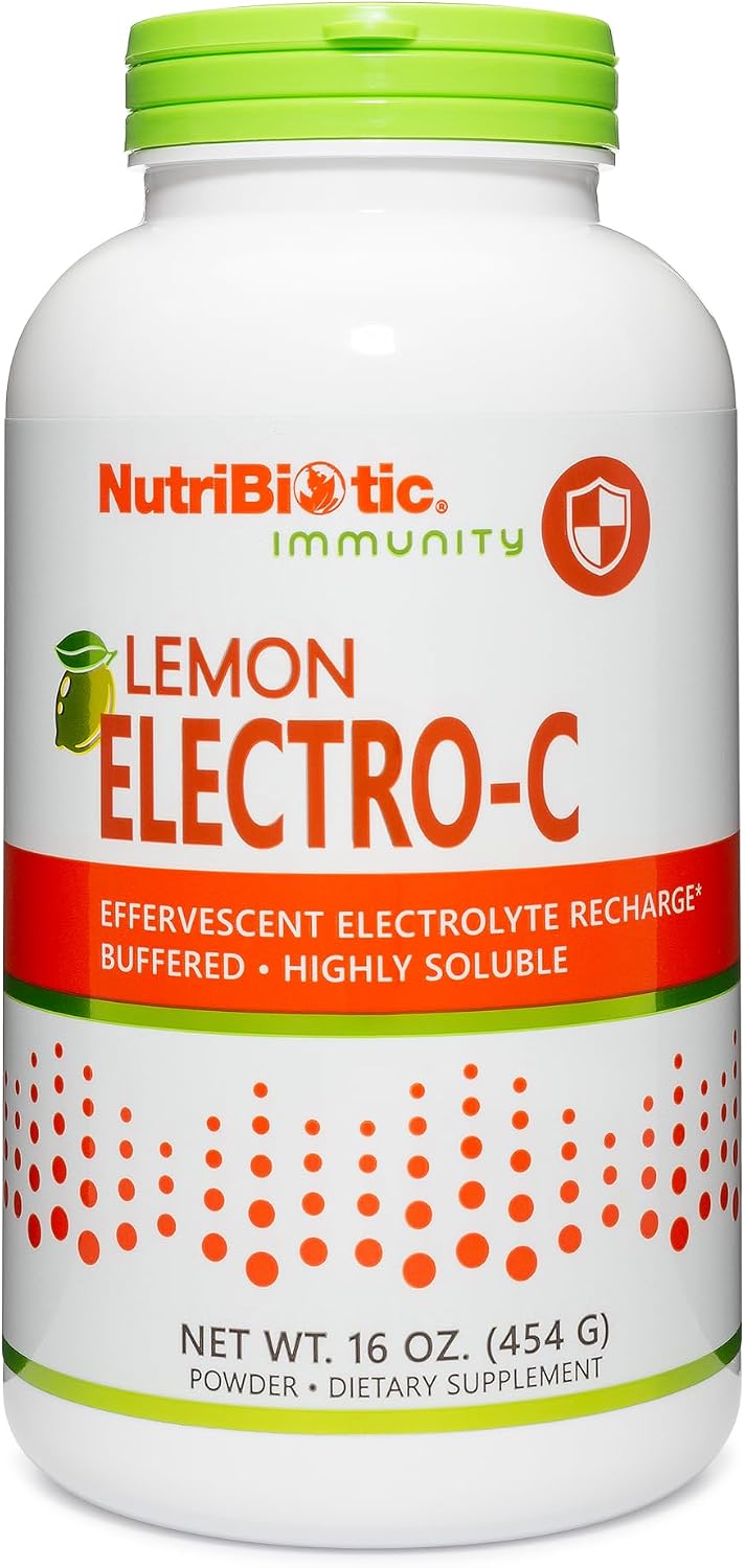NutriBiotic Lemon Electro-C, Vitamin C & Electrolyte Powder, 454 g