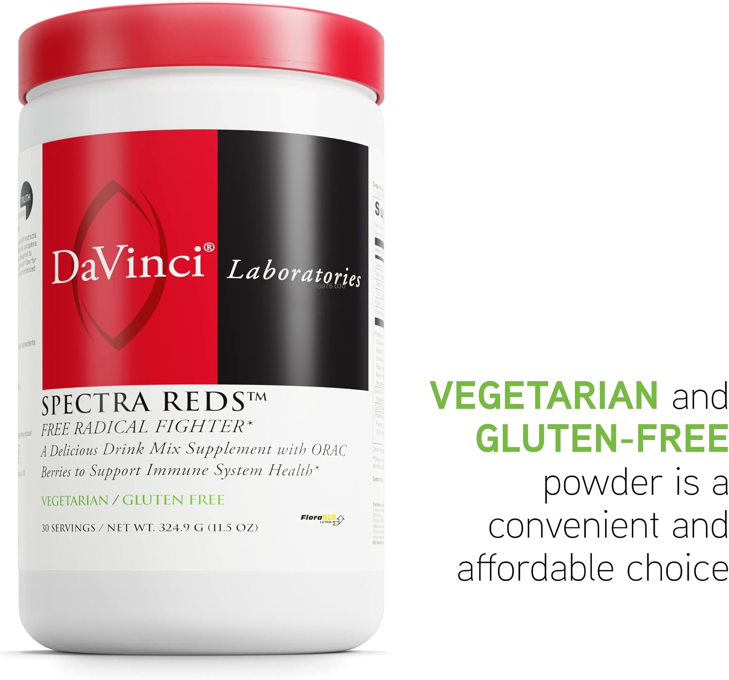 DAVINCI Labs Spectra Reds - Drink Mix for Antioxidant Support - 30 Servings