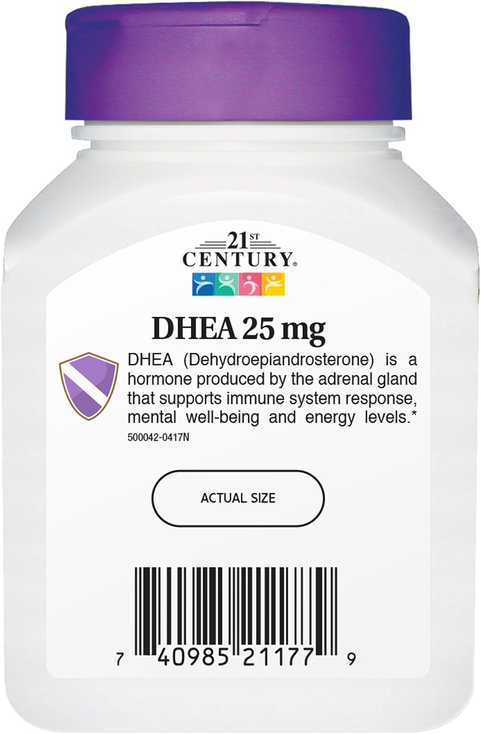 21st Century DHEA 25 mg Capsules, 180 Count (Pack of 2)