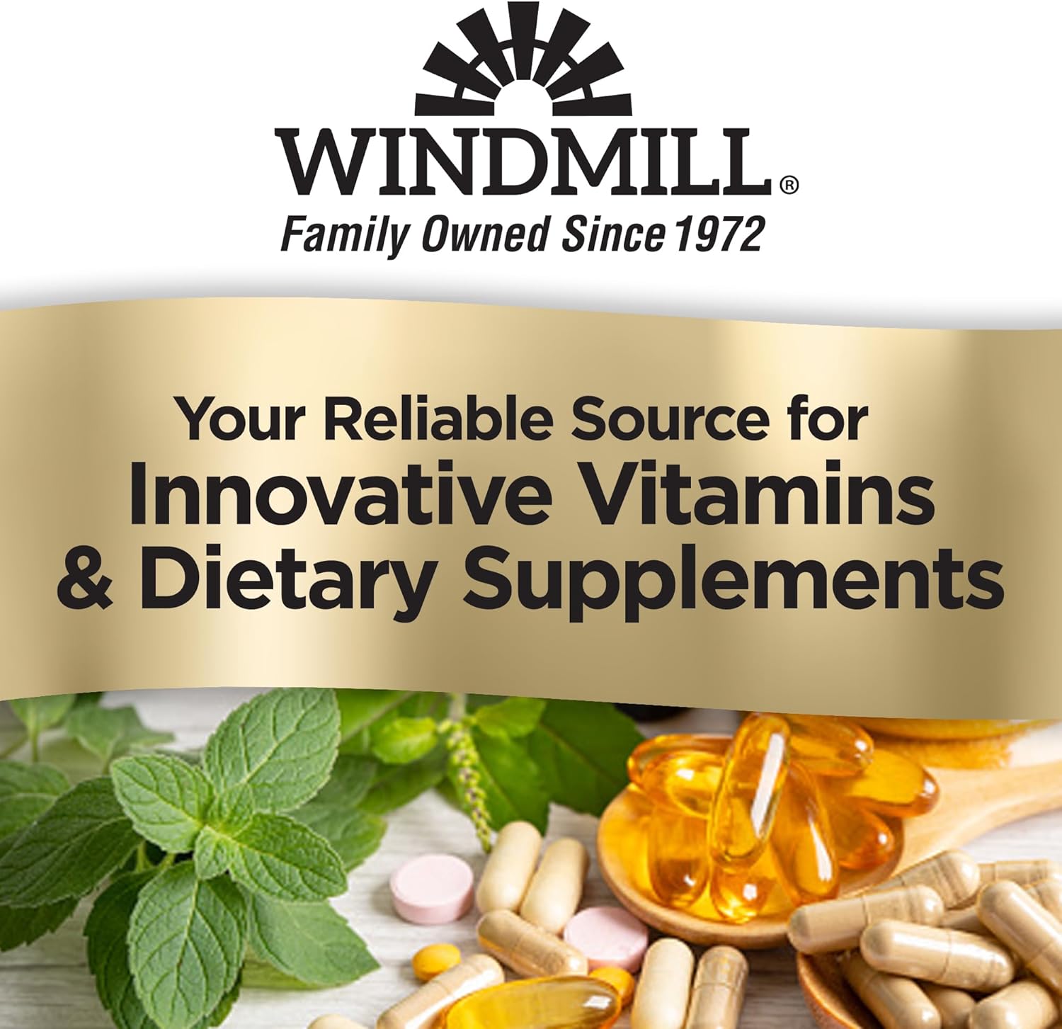 Windmill Natural Vitamins Biotin 5000 mcg, Supports Healthy Hair, Skin and Nails, 60 Count