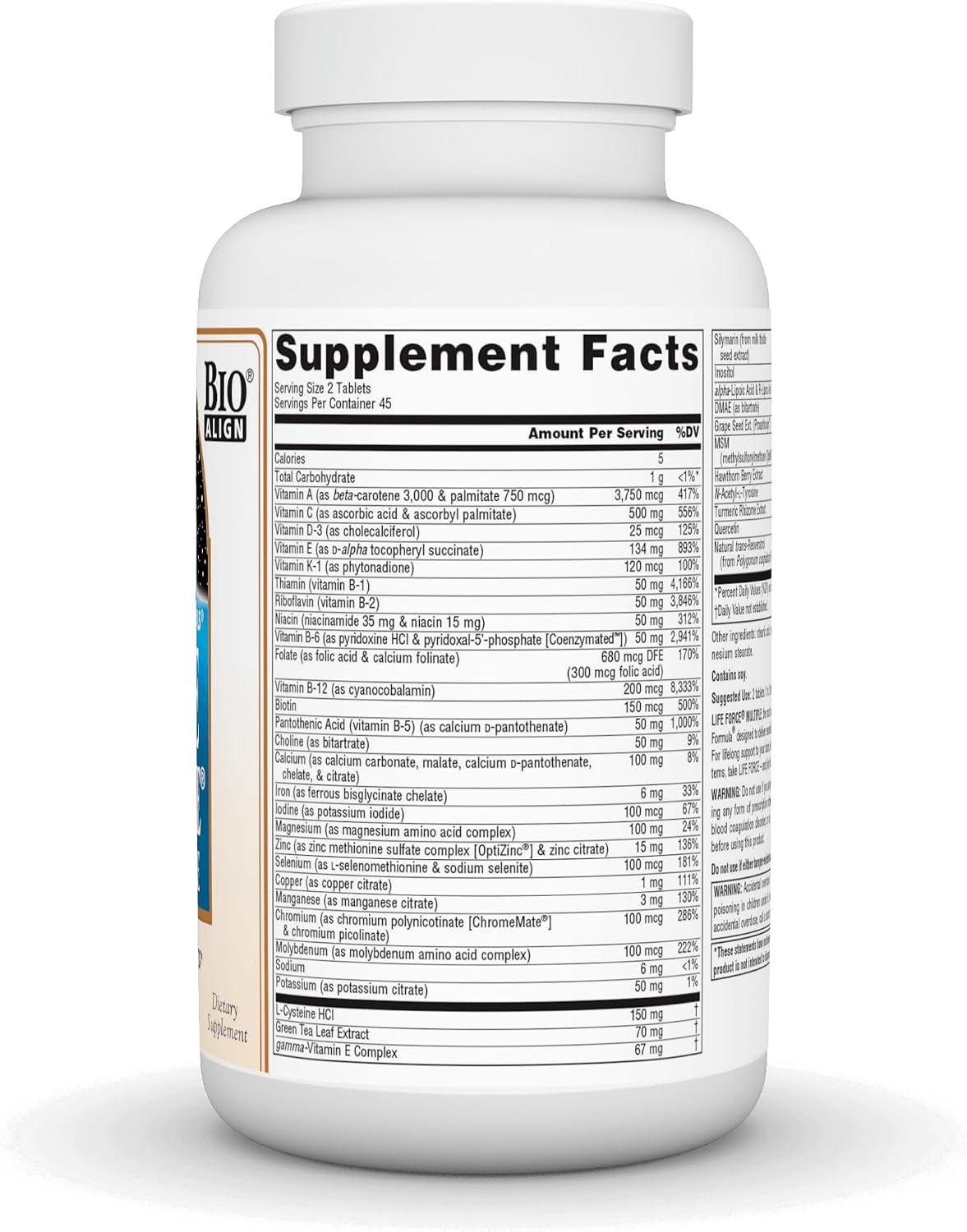 Source Naturals Life Force Multiple Daily Multivitamin – High Potency Essential Vitamins, Minerals, Antioxidants & Nutrients – Energy & Immune Support – 90 Tablets