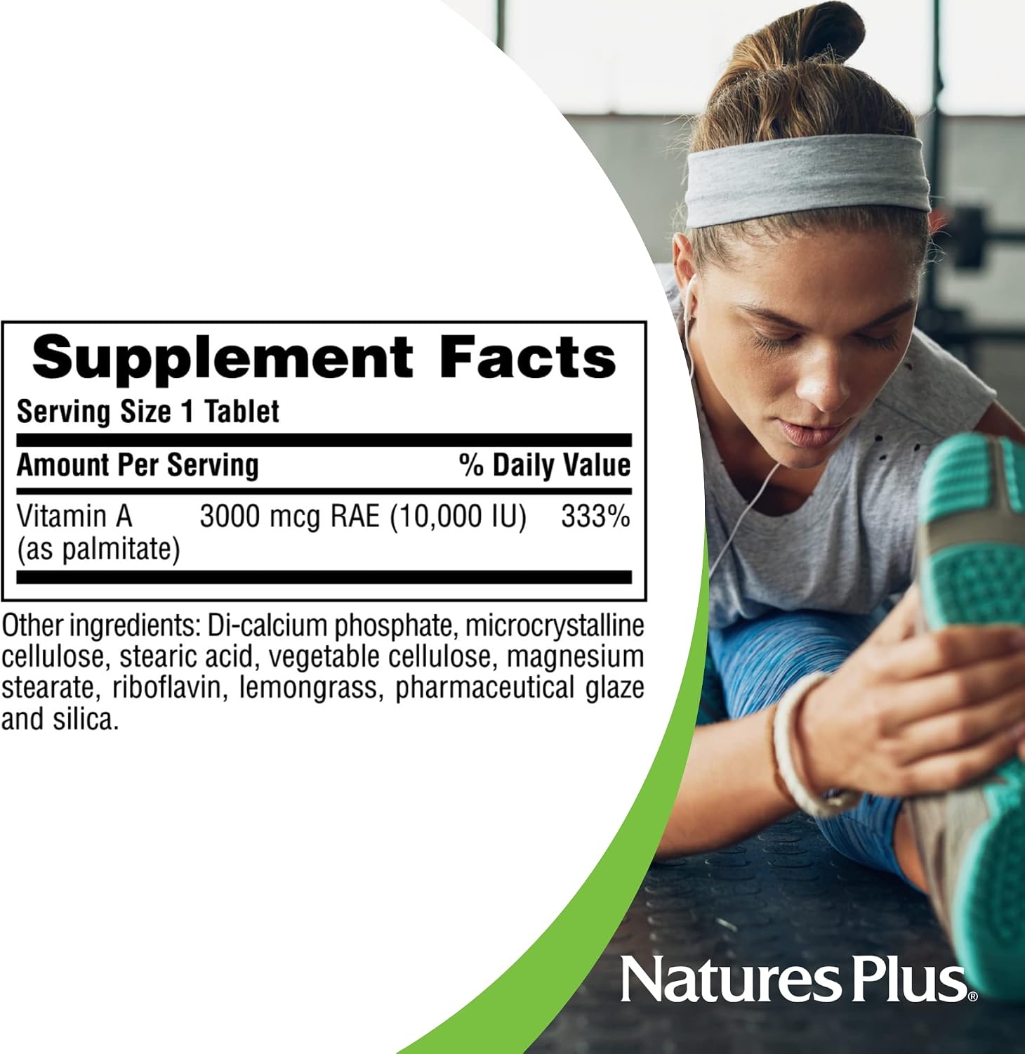 NaturesPlus Vitamin A 10,000 IU – Water-Dispersible Tablets for Vision, Skin & Immune Health