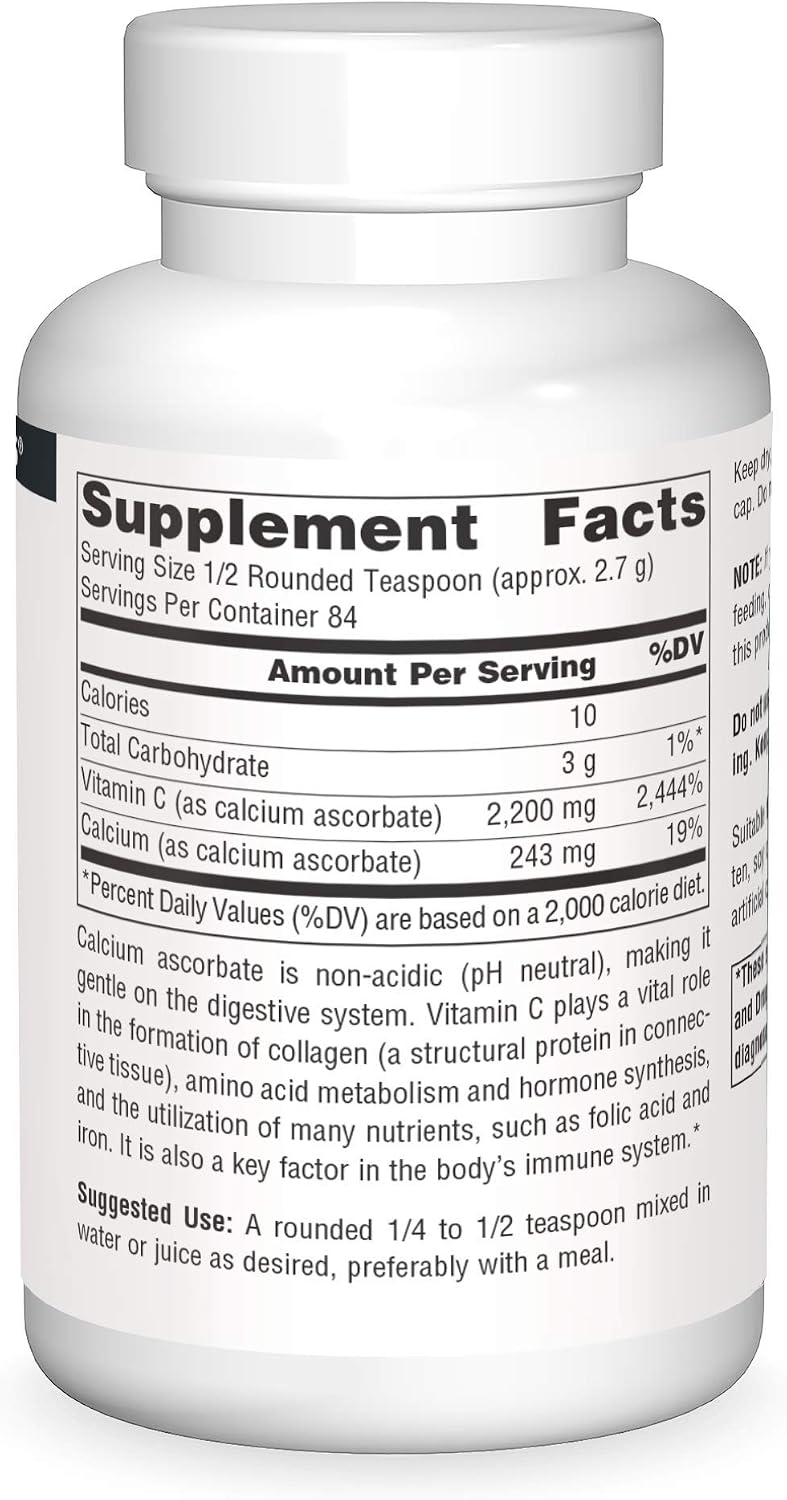 Source Naturals Calcium Ascorbate, Vitamin C Crystals - 227 g