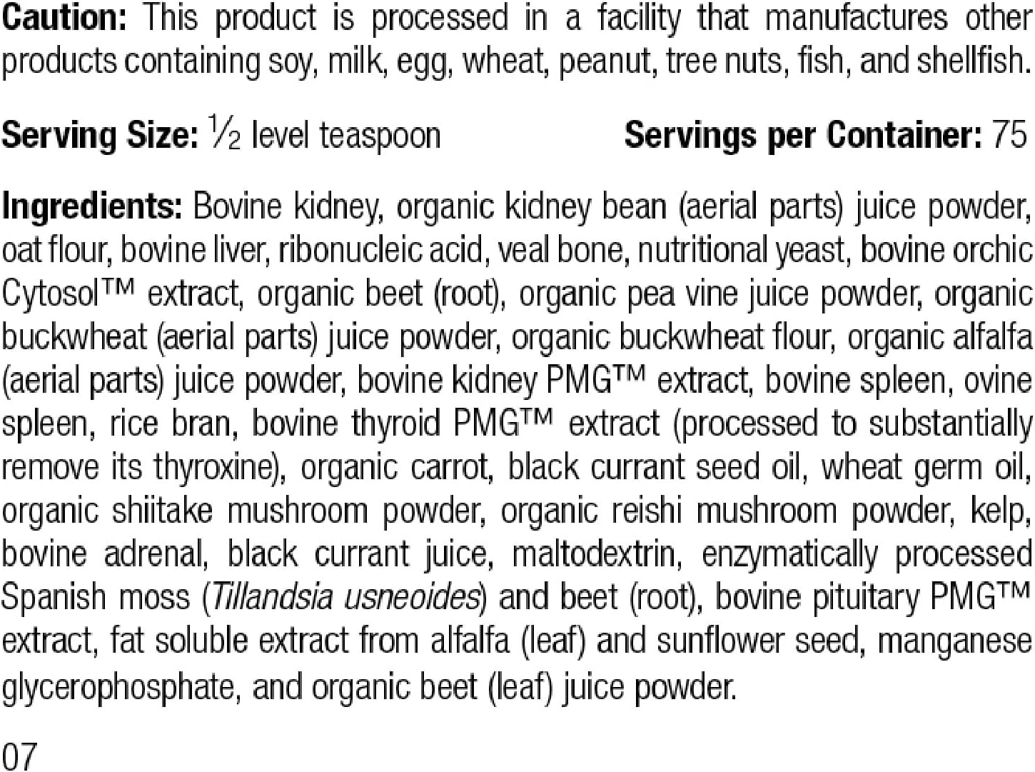 Standard Process Canine Renal Support – Dog Supplement for Kidney, Liver & Heart Health, 3.9 oz (110 g) Powder