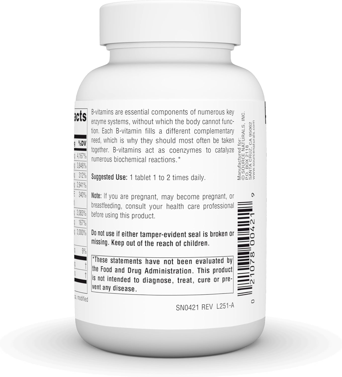Source Naturals B-50 Complex – Supports Energy Production – 50 mg – 100 Tablets