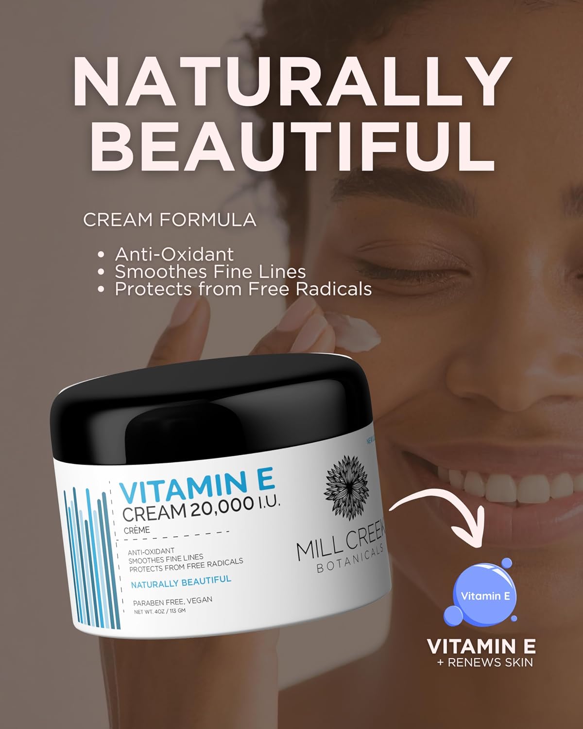 Mill Creek Vitamin E Cream 20,000 IU – 4 oz.