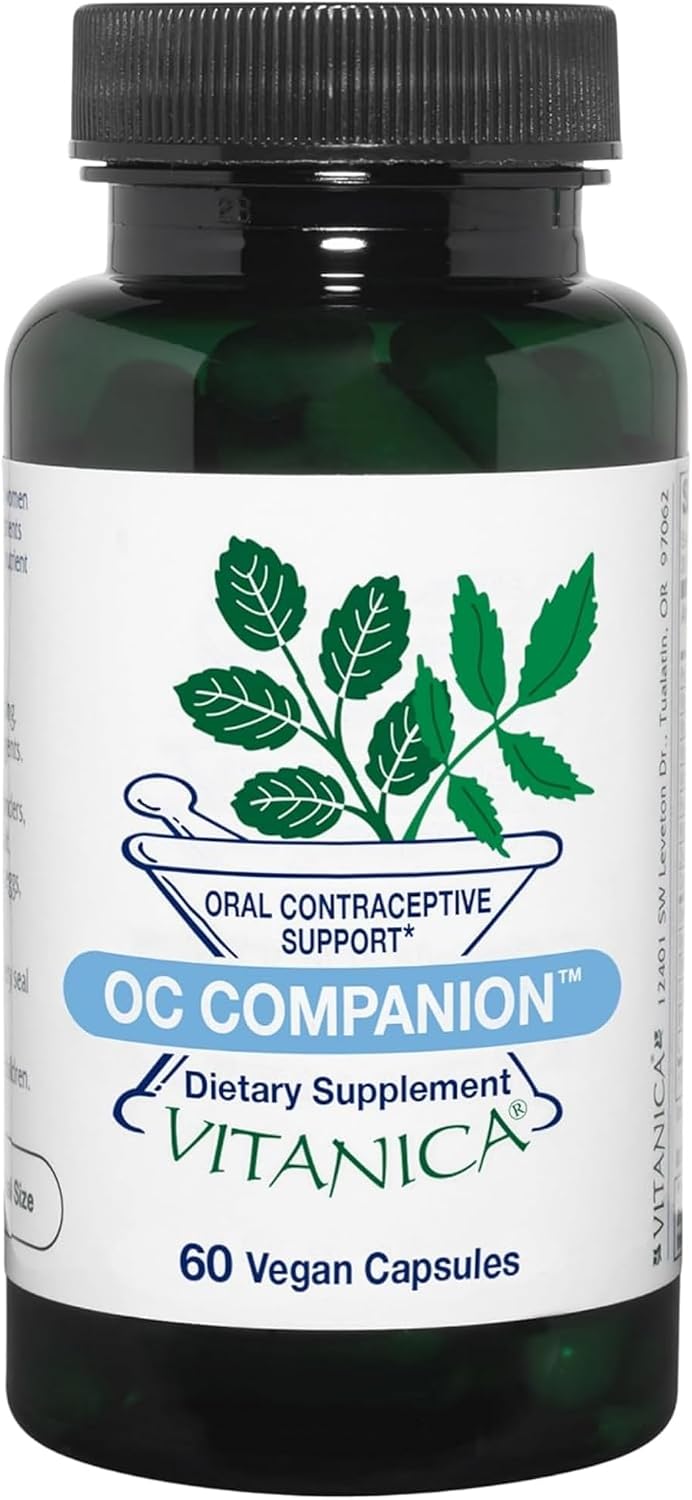 Vitanica OC Companion – Oral Contraceptive Support, Vegan, Non-GMO, 60 Capsules