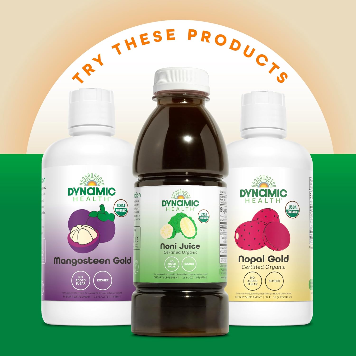 Dynamic Health Healthy Blend - Organic Superfruit Juice with Acai, Mangosteen, Noni, Maqui & Aloe Vera, 946 mL