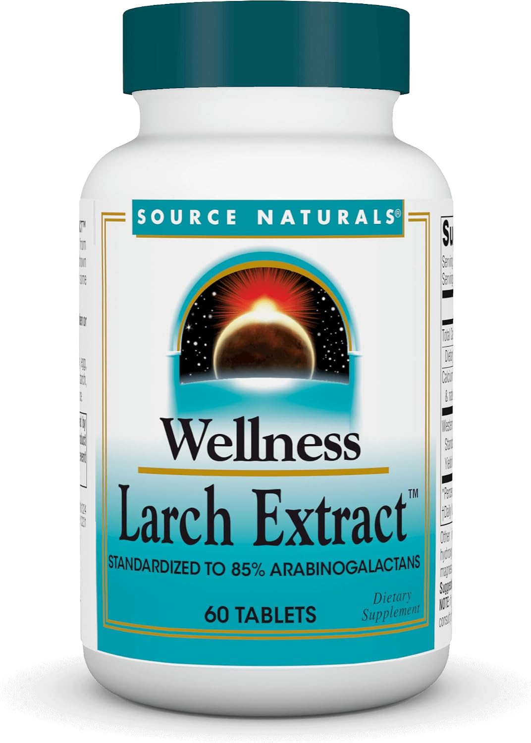 Source Naturals Wellness Larch Extract – Standardized Arabinogalactans – 60 Tablets