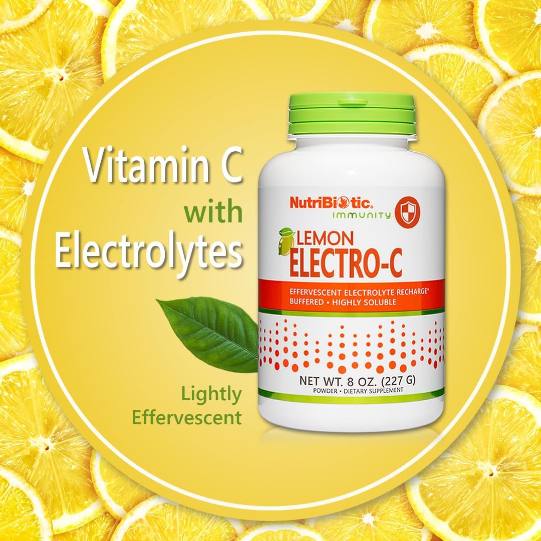 NutriBiotic Lemon Electro-C, Vitamin C & Electrolyte Powder - 227 g