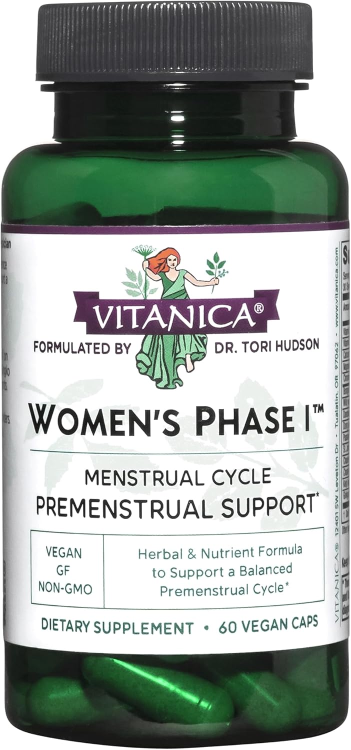 Vitanica Women's Phase I, Premenstrual Support, Vegan, 120 Capsules