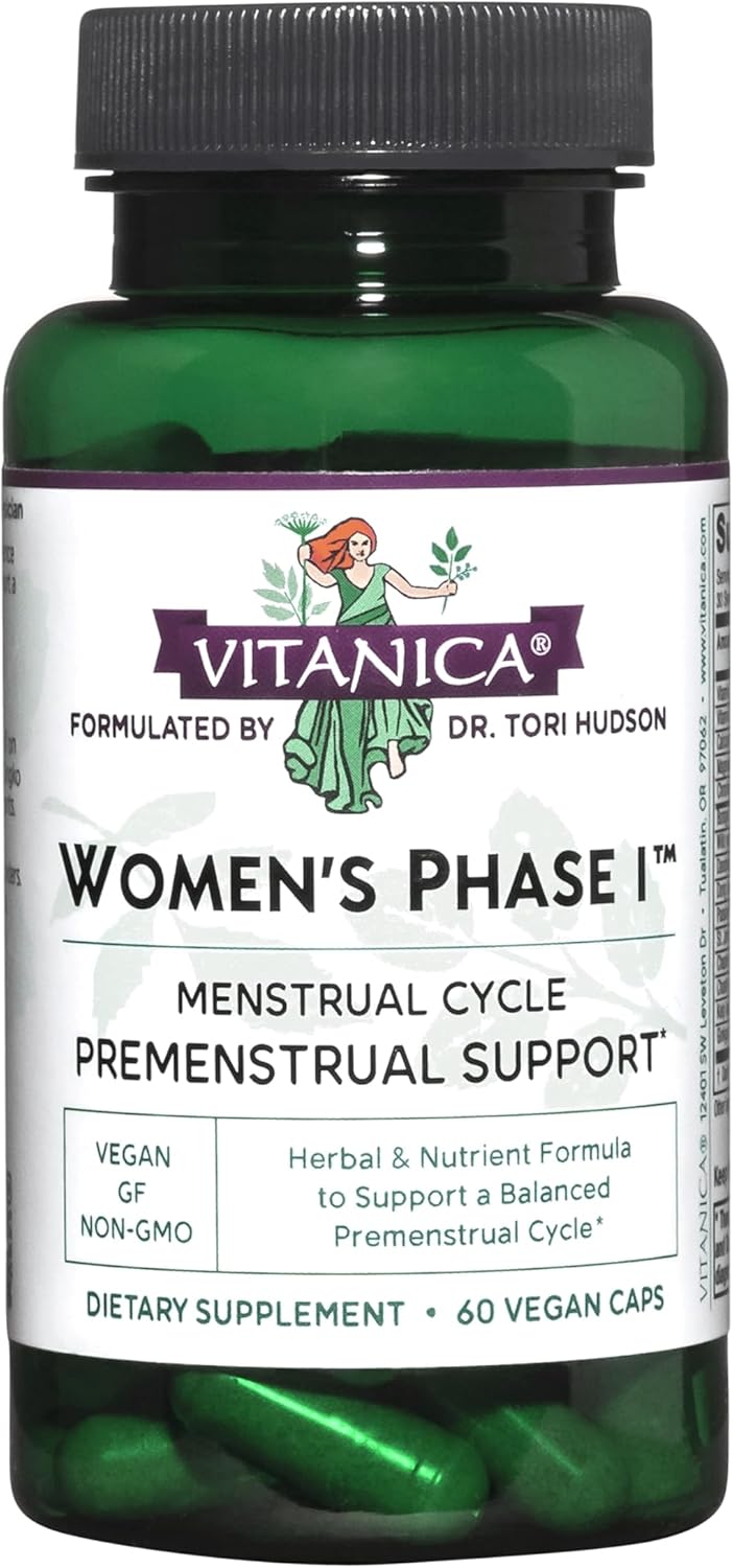 Vitanica Women's Phase I - Premenstrual Support, Vegan, 60 Capsules
