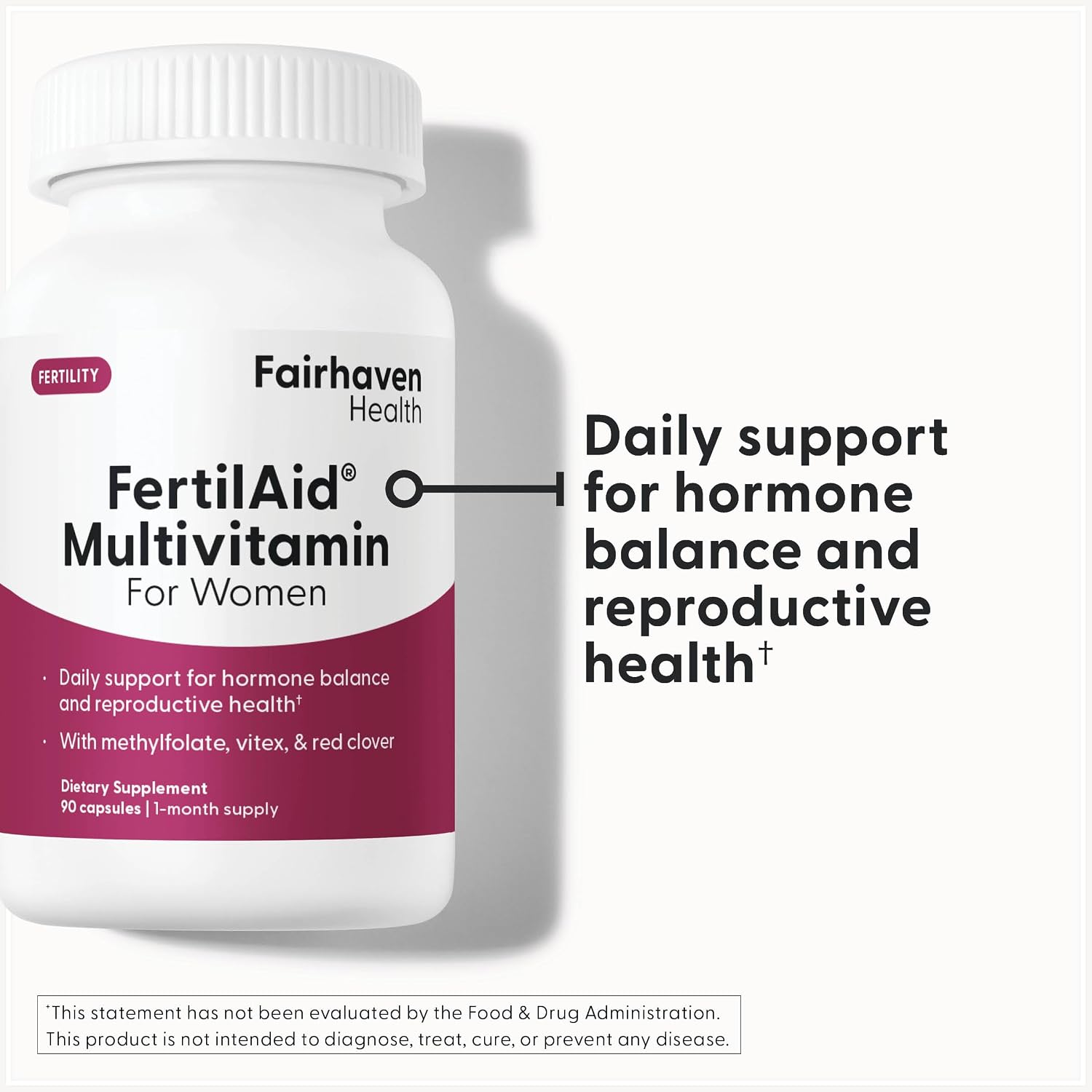 Fairhaven Health FertilAid for Women - Prenatal Fertility Supplement - 90 Capsules