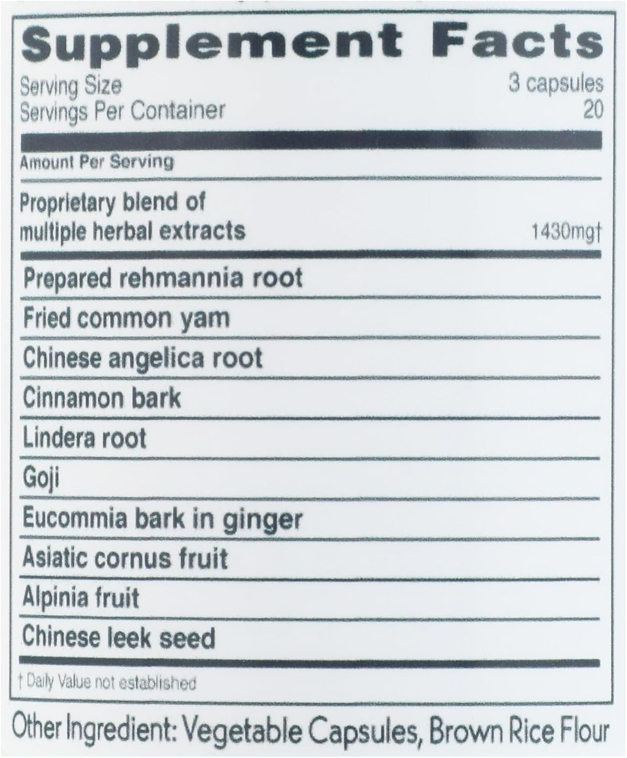 Leak Control Herbal Supplement - 500 mg Capsules, 60 Count