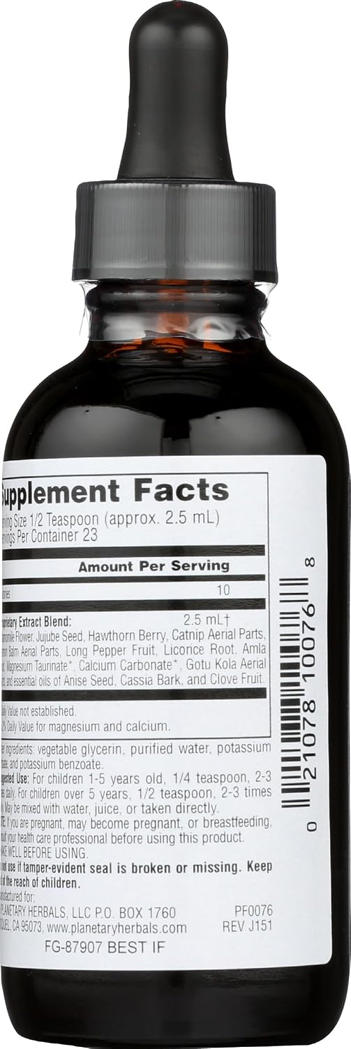 Planetary Herbals Calm Child – Herbal Syrup for Calm, Focussed Attention – 2 fl oz (60 ml)