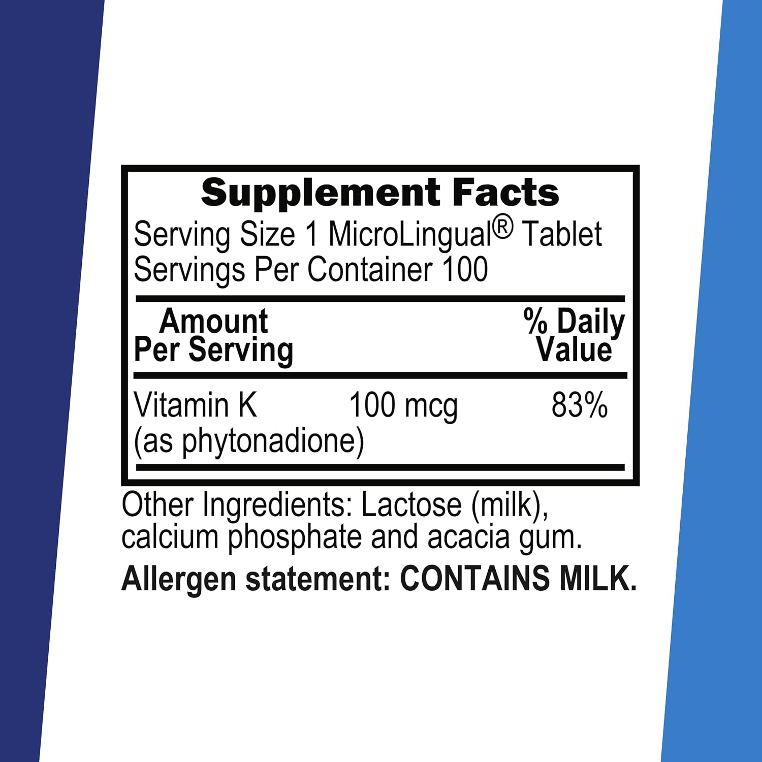 Superior Source Vitamin K 100 mcg - 30 Sublingual Tablets