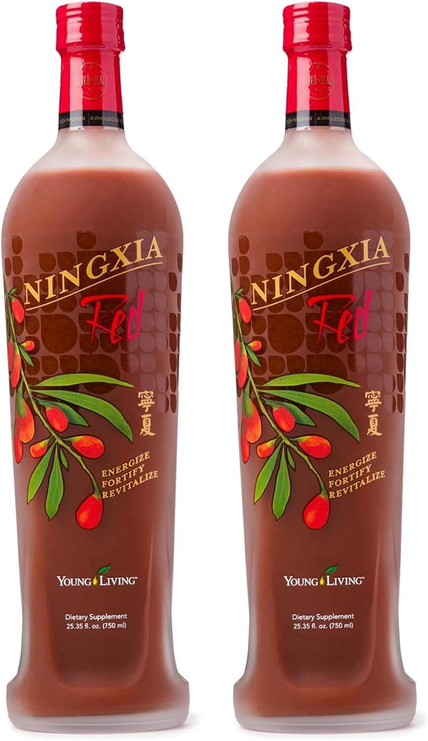 Young Living NingXia Red Antioxidant Beverage - Superfruit with Wolfberry, Blueberry & Pomegranate, 750 mL (2-Pack)